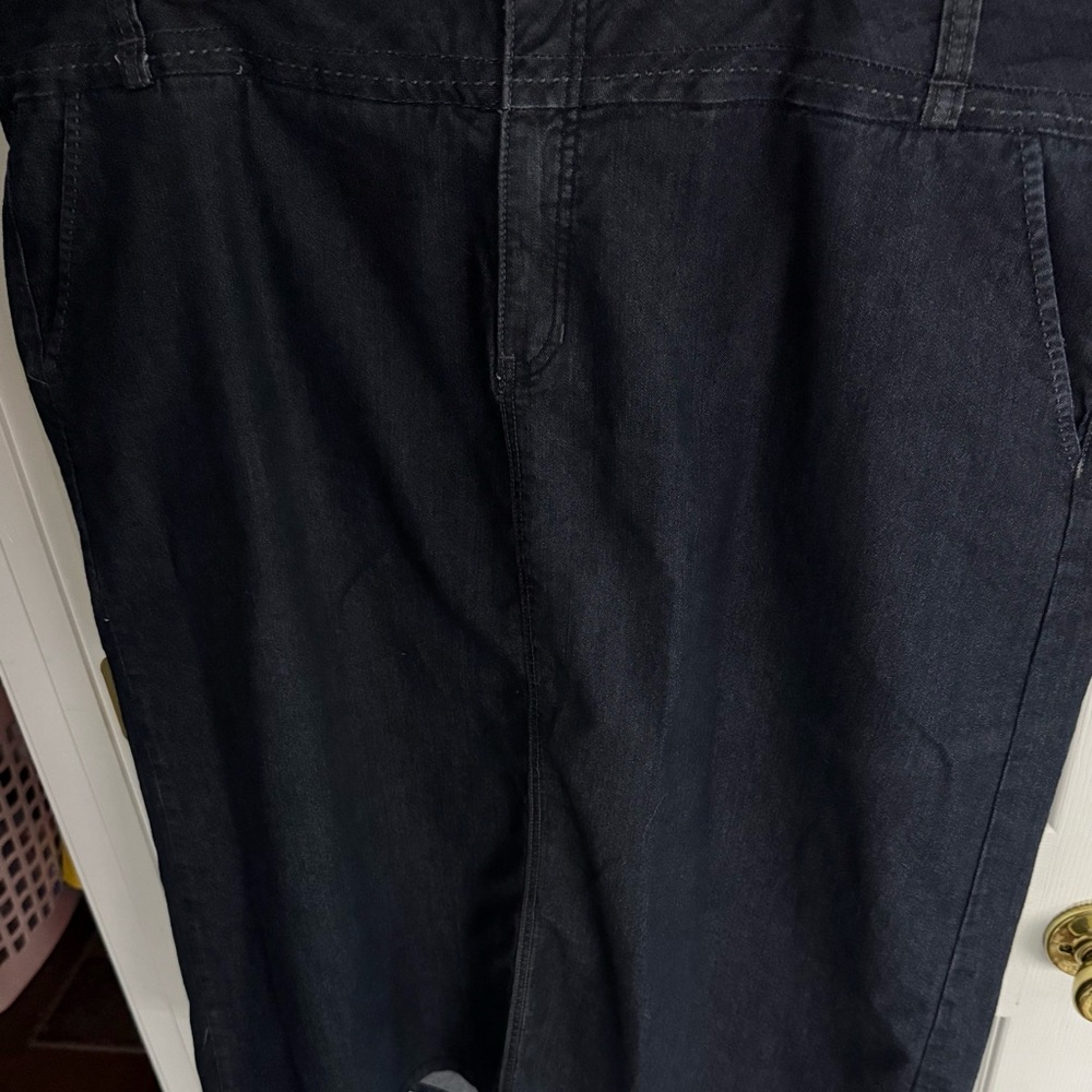 CJ Banks Navy Blue Denim Skirt.  Excellent condition.
